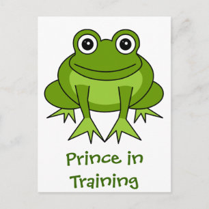 Niedlicher Frosch-Cartoon - Prinz im Training Postkarte