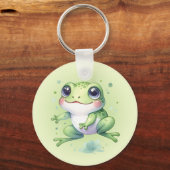 Niedlicher Frosch-Cartoon Schlüsselanhänger (Vorderseite)