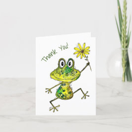 Niedlicher Frosch Dankeskarte