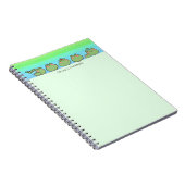 Niedlicher Frosch farbiger Gradient Personalisiert Notizblock (Rechte Seite)