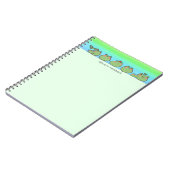 Niedlicher Frosch farbiger Gradient Personalisiert Notizblock (Linke Seite)