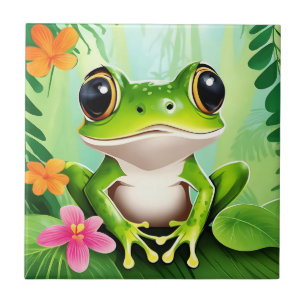 Niedlicher Frosch Fliese