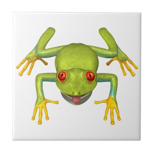 Niedlicher Frosch Fliese (Vorderseite)