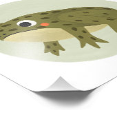 Niedlicher Frosch Foto Aquarellfarbe Druck (Ecke)