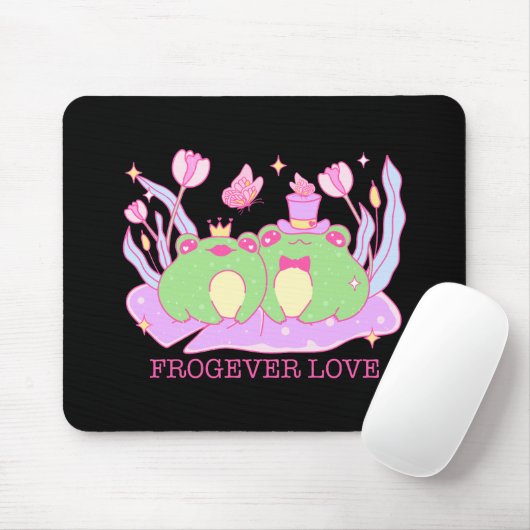 Niedlicher Frosch - Frogever-Liebe Mousepad (Mit Mouse)