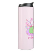 Niedlicher Frosch - Frogever-Liebe Thermosbecher (Nach links gedreht)