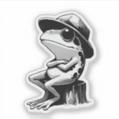 niedlicher Frosch, Frosch Aufkleber (Vorderseite)