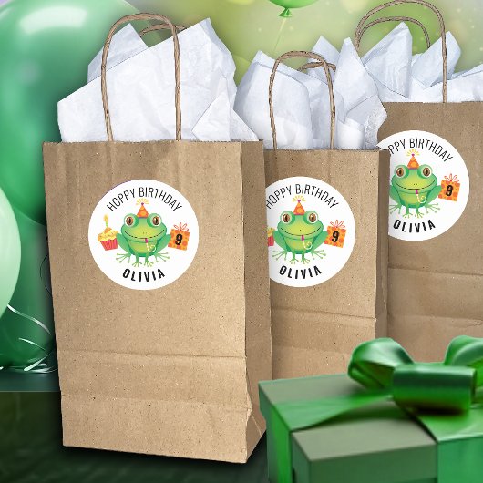 Niedlicher Frosch Frühjahrsklassiker Runder Aufkleber