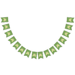 Niedlicher Frosch für Grüne Bäume - Single. Wimpelkette