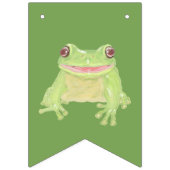 Niedlicher Frosch für Grüne Bäume - Single. Wimpelkette (Erste Fahne)