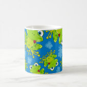 Niedlicher Frosch-gemusterte Kaffee-Tasse Kaffeetasse (Mittel)