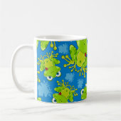 Niedlicher Frosch-gemusterte Kaffee-Tasse Kaffeetasse (Links)