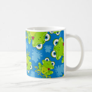 Niedlicher Frosch-gemusterte Kaffee-Tasse Kaffeetasse