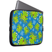 Niedlicher Frosch-gemusterter Laptop-Kasten Laptopschutzhülle (Vorne Rechts)