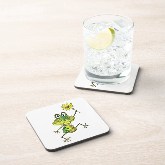 Niedlicher Frosch Getränkeuntersetzer (Rechte Seite)