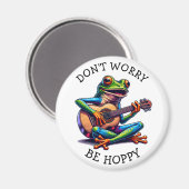 Niedlicher Frosch Gitarre spielen | Mach dir keine Magnet (Vorderseite/Rückseite)