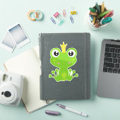 Niedlicher Frosch, Grüner Frosch, Froschprinz, Kro Aufkleber (iPad Hülle)