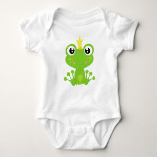 Niedlicher Frosch, Grüner Frosch, Froschprinz, Kro Baby Strampler
