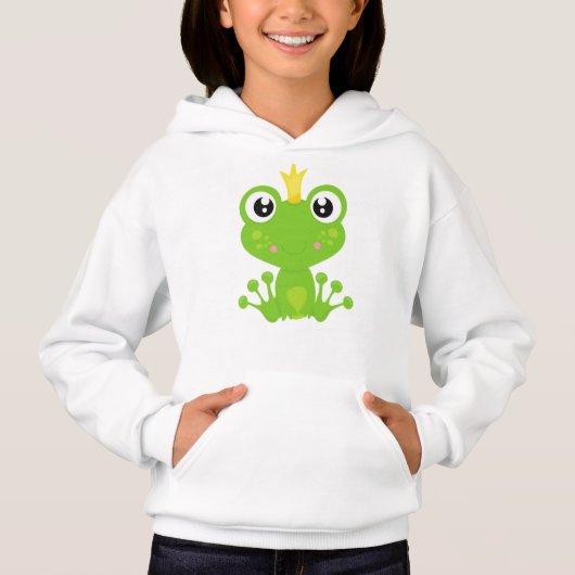Niedlicher Frosch, Grüner Frosch, Froschprinz, Kro Hoodie (Vorderseite)