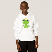 Niedlicher Frosch, Grüner Frosch, Froschprinz, Kro Hoodie (Vorne ganz)