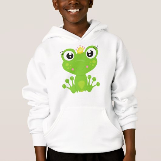 Niedlicher Frosch, Grüner Frosch, Froschprinzessin Hoodie (Vorderseite)