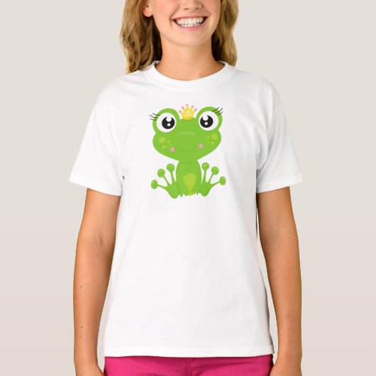 Niedlicher Frosch, Grüner Frosch, Froschprinzessin T-Shirt (Vorderseite)