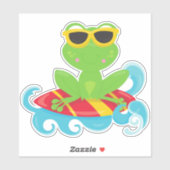 Niedlicher Frosch, grüner Frosch, kleiner Frosch, Aufkleber (Blatt)