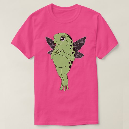 Niedlicher Frosch Grunge ästhetische Mall Nu Goth T-Shirt (Design vorne)