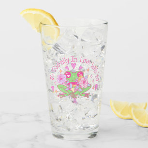 Niedlicher Frosch - Ich bin völlig in Liebe mit Ih Glas