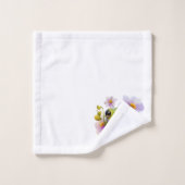 Niedlicher Frosch in Blume Badhandtuch Set (Waschlappen)