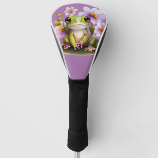 Niedlicher Frosch in Blume Golf Headcover
