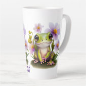 Niedlicher Frosch in Blume Milchtasse (Rechte Ecke)