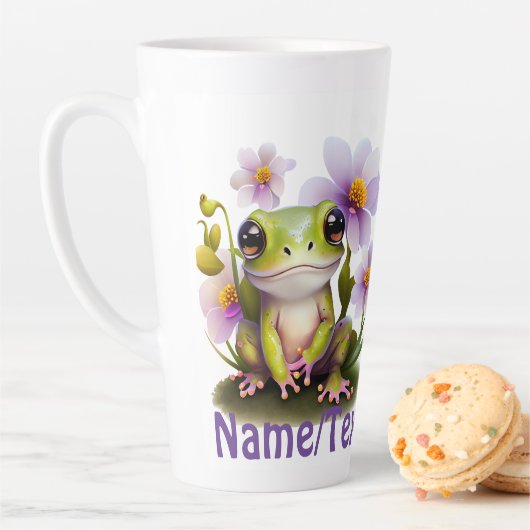 Niedlicher Frosch in Blume Milchtasse (Beispiel)