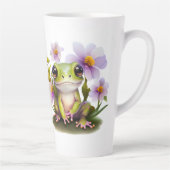 Niedlicher Frosch in Blume Milchtasse (Rechts)