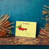 Niedlicher Frosch in einem roten Cartoon Fotoplatte (Seite)