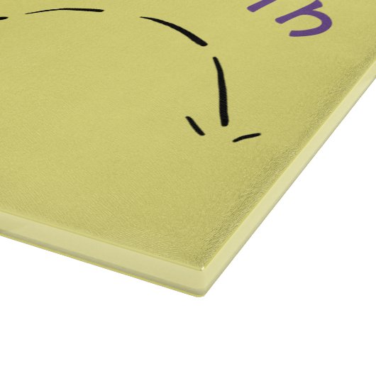 Niedlicher Frosch in einem roten Cartoon Schneidebrett (Ecke)