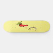 Niedlicher Frosch in einem roten Cartoon Skateboard (Horizontal)