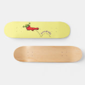 Niedlicher Frosch in einem roten Cartoon Skateboard (Horizontal)