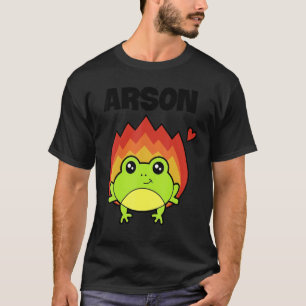 Niedlicher Frosch in Flammen Sprichwort Männer Fra T-Shirt