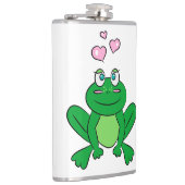 Niedlicher Frosch in Liebe Flachmann (Rechts)