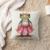 Niedlicher Frosch in Rosa Kissen (Decke)