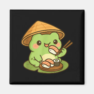Niedlicher Frosch isst Sushi Anime Japanische Männ Magnet