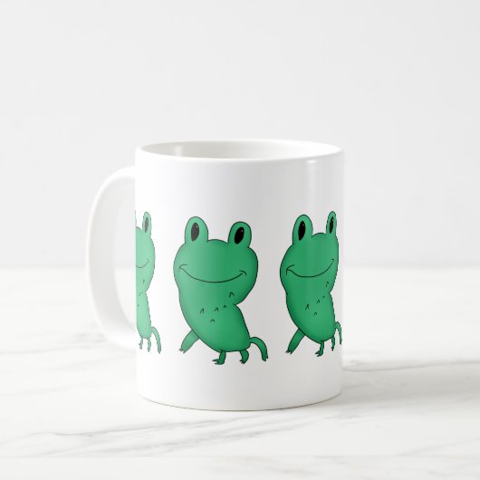 Niedlicher Frosch Kaffeetasse (Vorderseite Links)