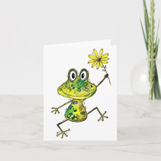 Niedlicher Frosch Karte (Vorderseite)