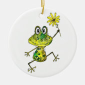 Niedlicher Frosch Keramik Ornament (Vorne)