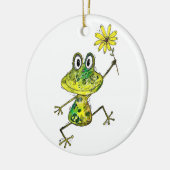 Niedlicher Frosch Keramik Ornament (Links)