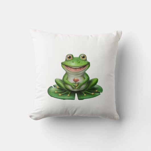Niedlicher Frosch Kissen (Vorderseite)