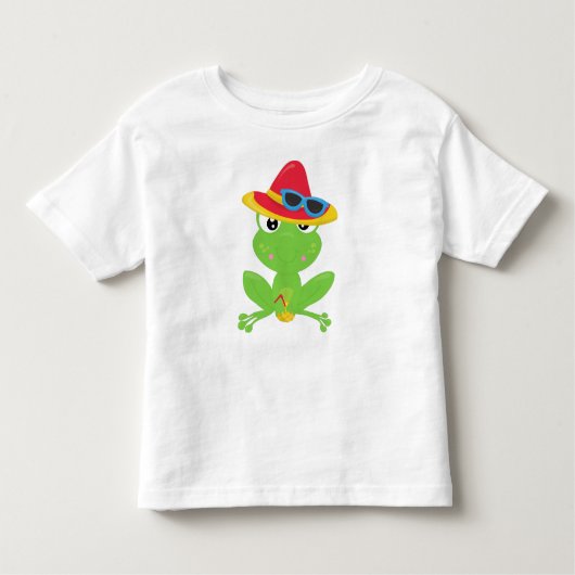 Niedlicher Frosch, kleiner Frosch, Grüner Frosch, Kleinkind T-shirt (Vorderseite)