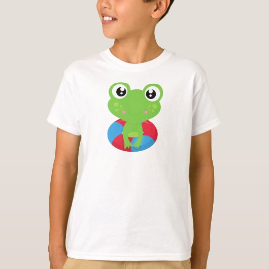 Niedlicher Frosch, kleiner Frosch, Grüner Frosch, T-Shirt (Vorderseite)