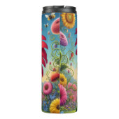 Niedlicher Frosch mit Blume Thermosbecher (Rückseite)